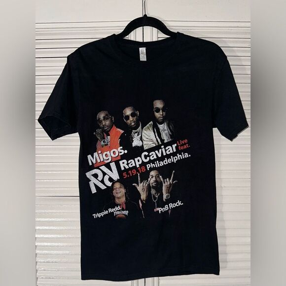 Rap Caviar Philadelphia Festival Pier‎ 2018 Migos PnB Rock Concert Shirt Size S - Picture 1 of 6